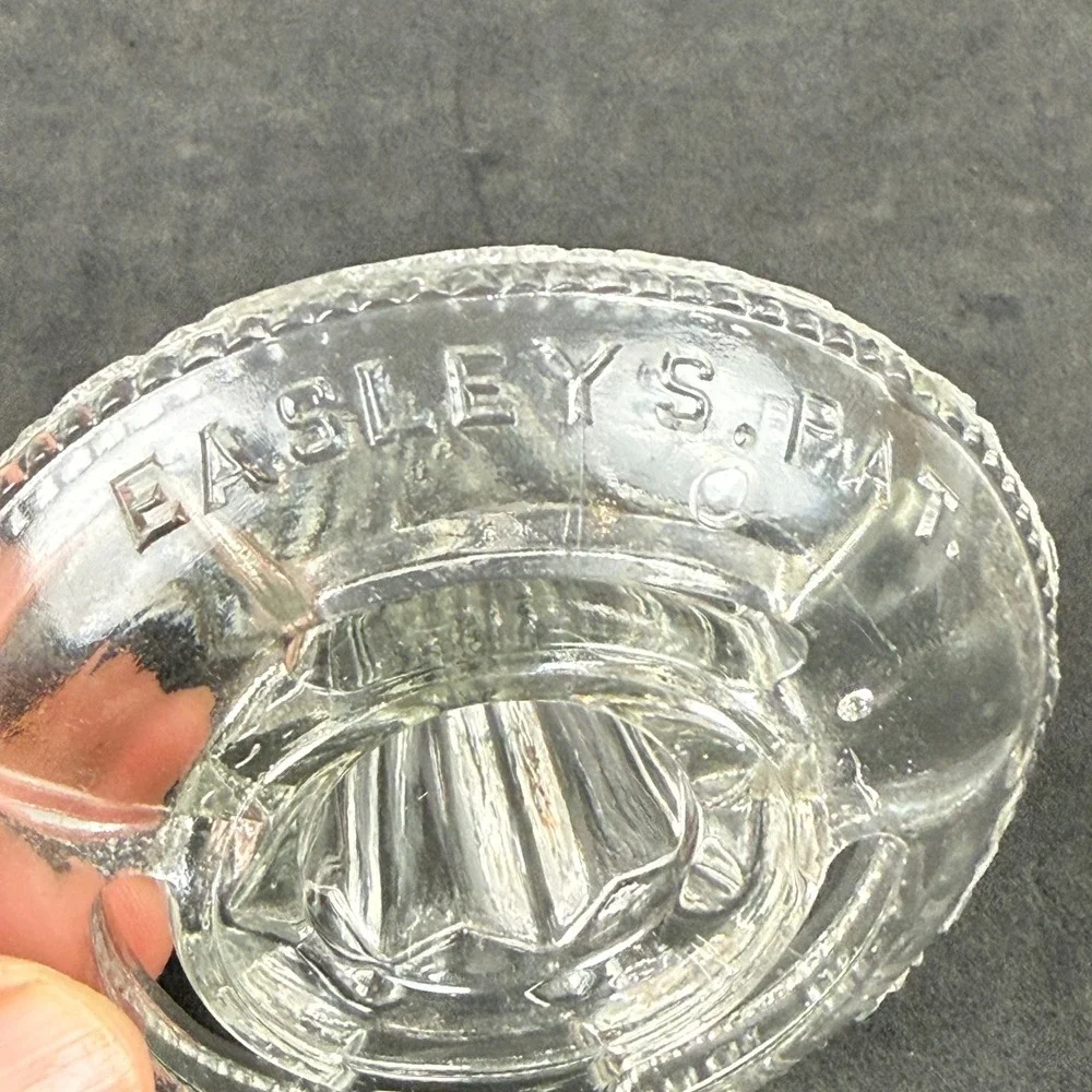 Easley‎ Citrus Juicer Reamer 4.5in Clear Vintage 1888 Patent Style